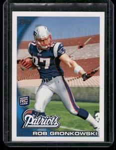lot 293A image: Rob Gronkowski RC  2010 Topps #148 New England Patriots Football Card