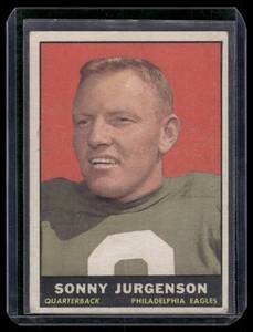 lot 268A image: Sonny Jurgenson   1961 Topps #95 Philadelphia Eagles Football Card