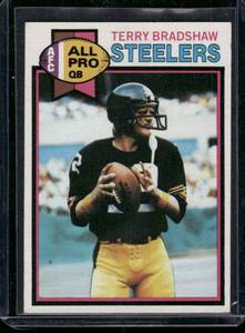 lot 297A image: Terry Bradshaw   1979 Topps #500 Pittsburgh Steelers Football Card