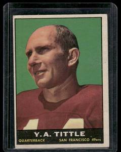 lot 309A image: Y.A. Tittle   1961 Topps #58 San Francisco 49ers Football Card