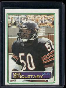 lot 339A image: Mike Singletary RC  1983 Topps #38 Chicago Bears Football Card