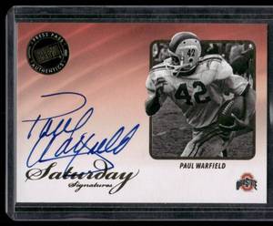 lot 271A image: Paul Warfield   2009 Press Pass Legends Saturday Signatures #SS-PW Ohio State Buckeyes Football Card