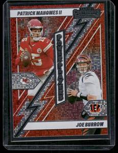 lot 275A image: Patrick Mahomes II  Joe Burrow   2024 Contenders Power Players #1  Football Card