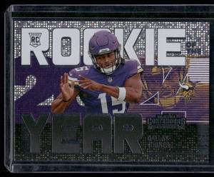 lot 291A image: Dallas Turner   2024 Contenders Rookie of the 100 Years of Tennessee Volunteers #14 Minnesota Vikings Football Card