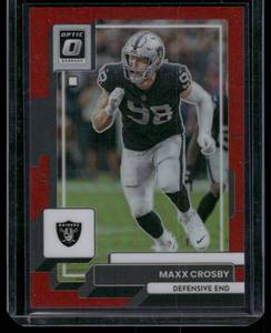 lot 292A image: Maxx Crosby   2022 Donruss Optic #106 Las Vegas Raiders Football Card