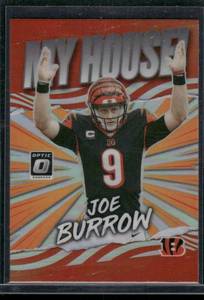 lot 331A image: Joe Burrow   2021 Donruss Optic My House #MH-11 Cincinnati Bengals Football Card