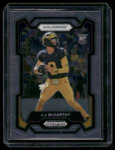 lot 344A image: JJ McCarthy RC  2024 Panini Prizm #132 Minnesota Vikings Football Card