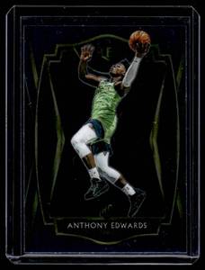 lot 357A image: Anthony Edwards RC  2021 Select Blue #169 Minnesota Timberwolves Basketball Card