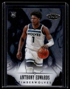 lot 372A image: Anthony Edwards RC  2021 Panini Chronicles Honors #588 Minnesota Timberwolves Basketball Card