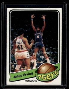 lot 373A image: Julius Erving   1979 Topps #20 Philadelphia 76ers Basketball Card