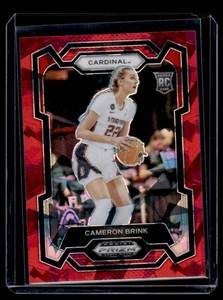 lot 367A image: Cameron Brink Red Cracked Ice RC  2024 Prizm Draft Picks WNBA #89  Basketball Card