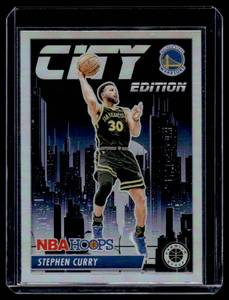 lot 376A image: Steph Curry City Edition   2024 Hoops Premium Stock #30 Golden State Warriors Basketball Card
