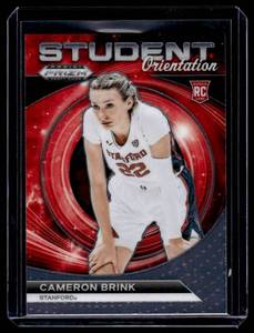 lot 390A image: Cameron Brink Student Oriantation Insert RC  2024 Prizm Draft Picks WNBA #3 Los Angeles Sparks Basketball Card