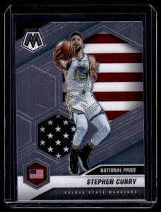 lot 391A image: Stephen Curry   2020 Panini Mosaic National Pride #249 Golden State Warriors Basketball Card