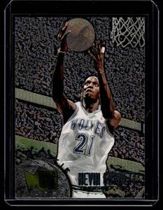 lot 368A image: Kevin Garnett RC  1996 Fleer Metal #167 Minnesota Timberwolves Basketball Card