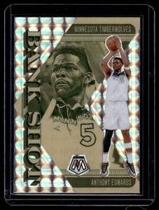 lot 386A image: Anthony Edwards   2025 Mosaic Bank Shots Insert #17 Minnesota Timberwolves Basketball Card