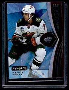 lot 406A image: Brock Faber RC  2023 Upper Deck Synergy Red #91 Minnesota Wild Hockey Card