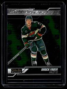 lot 410A image: Brock Faber   2023 O-Pee-Chee Platinum Sweet Selections #SS-10 Minnesota Wild Hockey Card