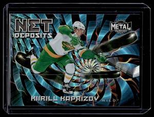 lot 411A image: Kirill Kaprizov   2020 Skybox Metal Universe Net Deposits #ND-1 Minnesota Wild Hockey Card