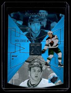 lot 418A image: Brock Faber Die Cut   2023 Upper Deck 1997-98 SPx Holoview Retros #SPX-21 Minnesota Wild Hockey Card