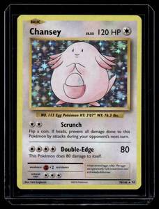 lot 427A image: Chansey  Rare Holo Pokemon Card
