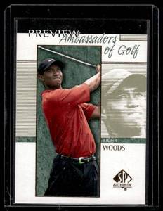 lot 431A image: Tiger Woods   2001 Upper Deck SP Preview Ambassadors of Golf #51  Card