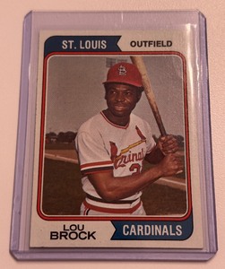 lot 91A image: Lou Brock 1974 Topps #60 Vintage Baseball Card