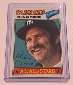 lot 92A image: Thurman Munson 1977 Topps #170 Vintage Baseball Card