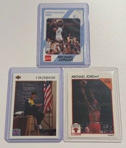 lot 93A image: Michael Jordan 3 Card Basketball Lot