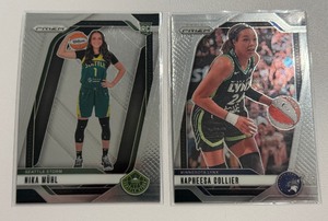lot 96A image: Napheesa Collier and Nika Muhl WNBA 2024 Prizm Baketball Cards