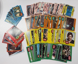 lot 100A image: 125 1970s  1980s Vintage Star Wars Trading Card Lot