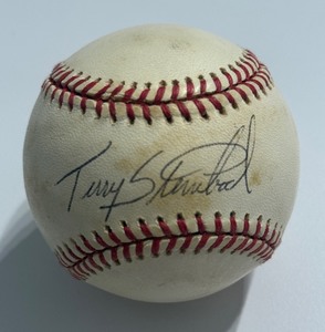 lot 103A image: Terry Steinbach Signed Rawlings OALB Budig Ball Minnesota Twins