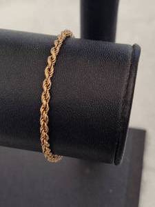 lot 60 image: 14K Gold Rope Bracelet