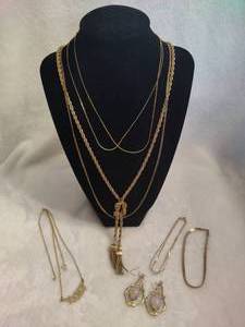lot 66 image: 120 12K GF Necklaces, Earrings & Bracelet