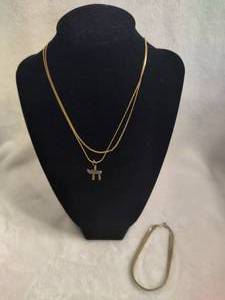 lot 67 image: 14K GFGP Necklace & Bracelet