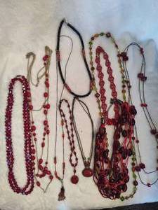 lot 113 image: Lot of Reds - Vintage Necklaces