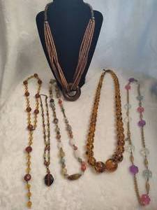 lot 116 image: Lot of Beaded Vintage Necklaces incl Les Bernard