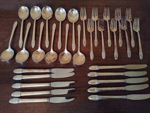 lot 142 image: Two Sets of Silver Plated Flatware