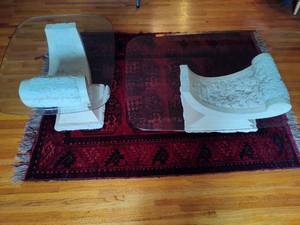 lot 179 image: Glass Top Coffee and Side Tables