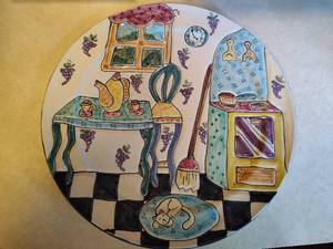 lot 207 image: CJ Niehaus Modernist Decorative Plate