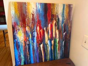 lot 189 image: Abstract Canvas Oil Painting Revolution