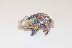 lot 17 image: Vintage Murano Millefiori Glass Pig