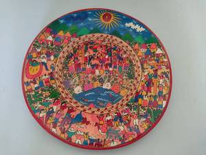 lot 283 image: Ceramic Hand Painted Plate Signed Agustin Vargas