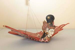 lot 155 image: Hand Carved Balinese Flying Goddess