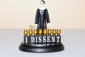 lot 143 image: Ruth Bader Ginsburg I Dissent Menorah