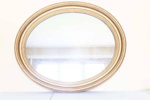 lot 157 image: Crackled Gold Wall Mirror