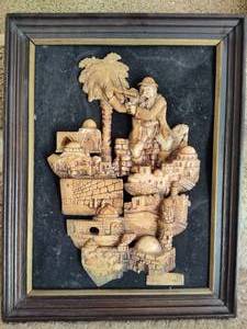 lot 176 image: Vintage 3-D Jerusalem Wall Art