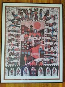 lot 133 image: Vintage Original Amos Amit 1978 Limited Edition (Creation of Israel) Framed Print