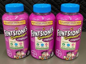 lot 9 image: Lot of 3 Flintstones Gummies Complete Childrens Multivitamin, 180 Count Each