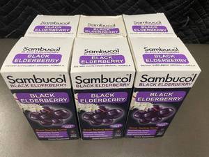 lot 15 image: Lot of 6 Sambucol Black Elderberry Dietary Supplement Syrup 7.8 fl oz Each